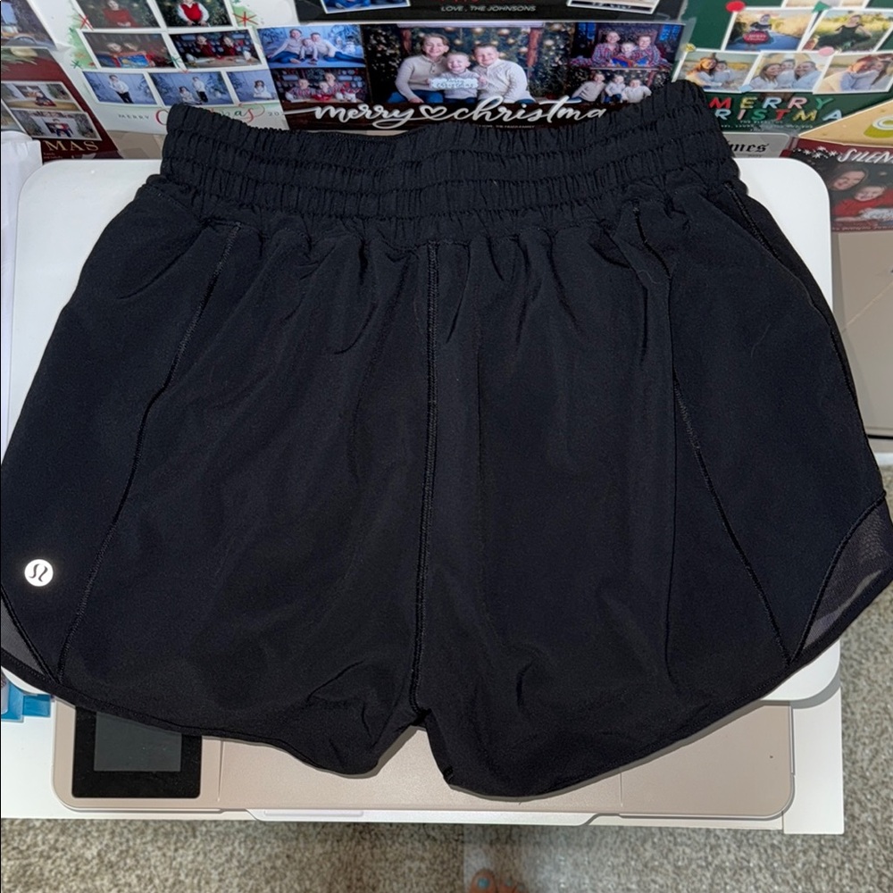 lululemon 4 inch hottie hot Black Athletic Shorts